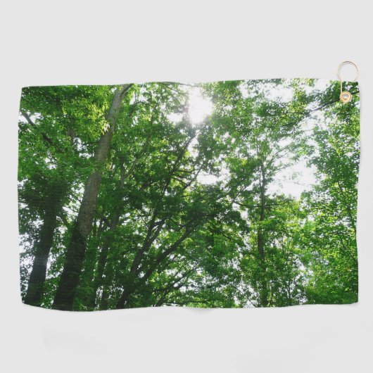 Kijkend omhoog naar de Bomen van de Zomer Golfhanddoek (Horizontaal)