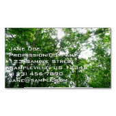 Kijkend omhoog naar de Bomen van de Zomer Magnetisch Visitekaartje (Voorkant)