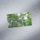 Kijkend omhoog naar de Bomen van de Zomer Magnetisch Visitekaartje (Voorbeeld)