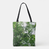 Kijkend omhoog naar de Bomen van de Zomer Tote Bag (Achterkant)