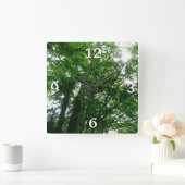 Kijkend omhoog naar de Bomen van de Zomer Vierkante Klok (Huis)