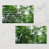 Kijkend omhoog naar de Bomen van de Zomer Visitekaartje (Voorkant / Achterkant)