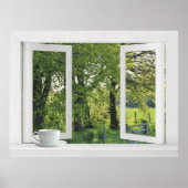 Kijkend uit op Groen - Open het Uitzicht van het V Poster (Voorkant)