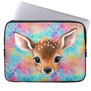 Kijkende babyhert waterfles laptop sleeve