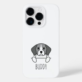 Kijkende Beagle Mooie Aangepaste Naam Hoesje