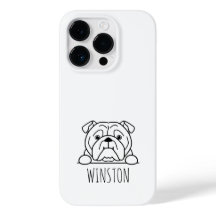 Kijkende Engelse Bulldog Hondennaam Hoesje