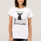 Kijkende Hond Aanpasbaar T-shirt (Voorkant)