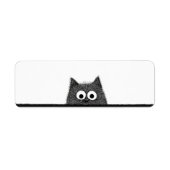 Kijkende Kat Retouradreslabels Etiket (Voorkant)