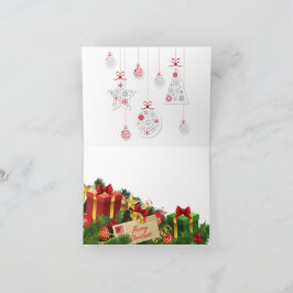 Kijkende Kerstman – Festieve Kerst Clipart voor Ka Bedankkaart