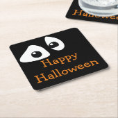 Kijkende ogen in het donker Fijne Halloween ogen Kartonnen Onderzetters (Schuin)