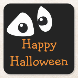 Kijkende ogen in het donker Fijne Halloween ogen Kartonnen Onderzetters