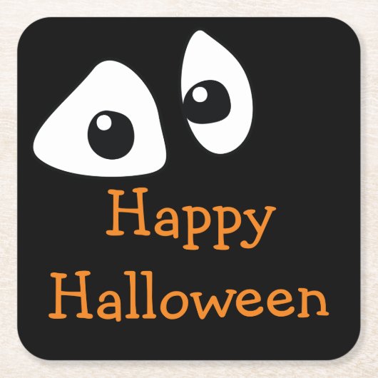 Kijkende ogen in het donker Fijne Halloween ogen Kartonnen Onderzetters (Voorkant)