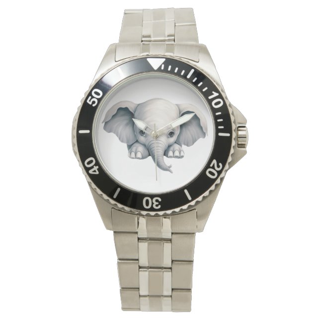 Kijkende Olifant Horloge (Voorkant)
