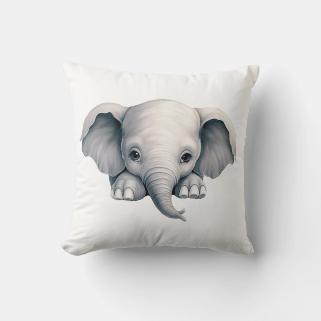 Kijkende Olifant Kussen (Voorkant)