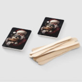 Kijker Terrier met Sinterklaas Feestelijke Kerstmi Handwaaier (Niet-gemonteerd)