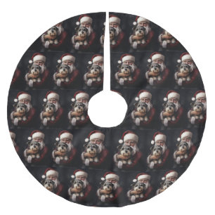 Kijker Terrier met Sinterklaas Feestelijke Kerstmi Kerstboom Rok