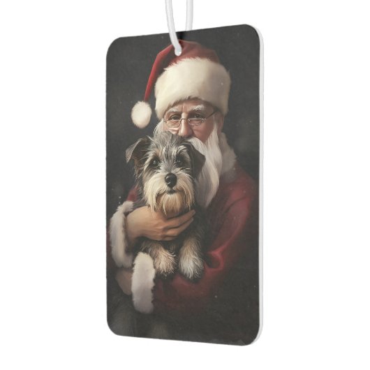 Kijker Terrier met Sinterklaas Feestelijke Kerstmi Luchtverfrisser (Links)