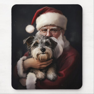 Kijker Terrier met Sinterklaas Feestelijke Kerstmi Muismat