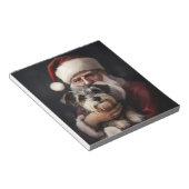Kijker Terrier met Sinterklaas Feestelijke Kerstmi Notitieblok (Schuin)