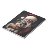 Kijker Terrier met Sinterklaas Feestelijke Kerstmi Notitieblok (Linkerzijde)