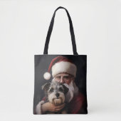 Kijker Terrier met Sinterklaas Feestelijke Kerstmi Tote Bag (Voorkant)
