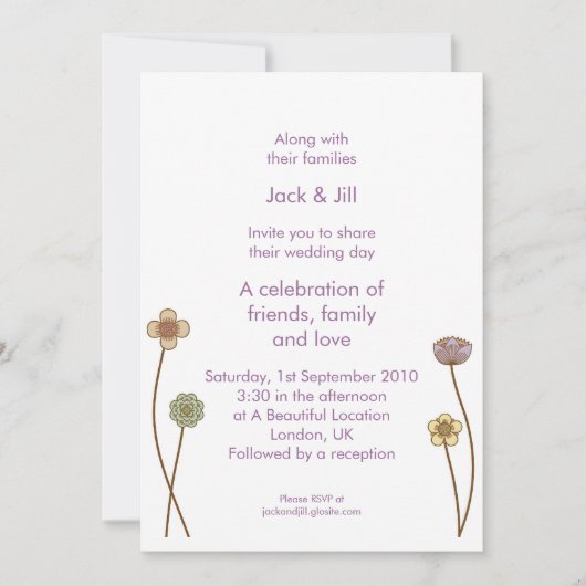 Kijkgaatjesbloemen (wit) 5x7 kaart (Voorkant)