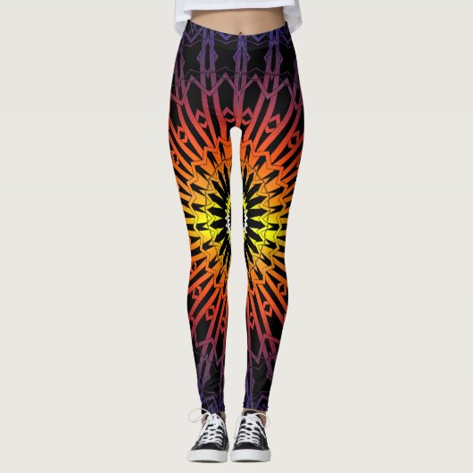 Kijkglas Mandala 2 ( Regenboog ) Leggings (Voorkant)