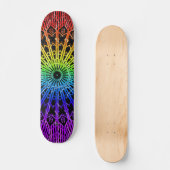 Kijkglas Mandala ( Regenboog 2 ) Persoonlijk Skateboard (Voorkant)