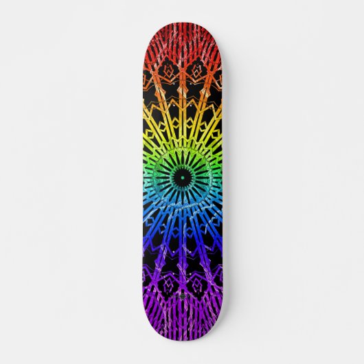 Kijkglas Mandala ( Regenboog 2 ) Persoonlijk Skateboard (Voorkant)
