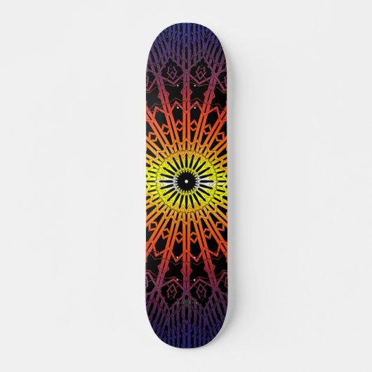 Kijkglas Mandala ( Regenboog ) Persoonlijk Skateboard (Voorkant)
