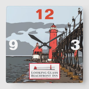 KIJKGLAS VIERKANTE KLOK