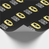 Kijkijkend Gouda Funny Cheese Pun Dark BG Cadeaupapier (Hoek)