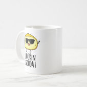 Kijkijkend Gouda Funny Cheese Pun Koffiemok (Voorkant links)