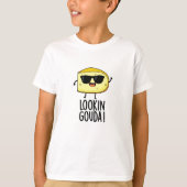 Kijkijkend Gouda Funny Cheese Pun T-shirt (Voorkant)