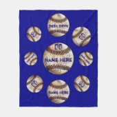  kijkje Baseball Throw Blanket met Jouw tekst Fleece Deken (Voorkant)