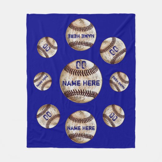  kijkje Baseball Throw Blanket met Jouw tekst Fleece Deken (Voorkant)