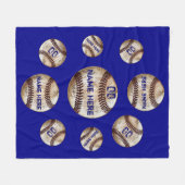  kijkje Baseball Throw Blanket met Jouw tekst Fleece Deken (Voorkant (Horizontaal))