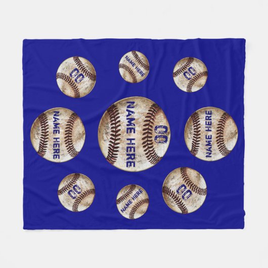  kijkje Baseball Throw Blanket met Jouw tekst Fleece Deken (Voorkant (Horizontaal))