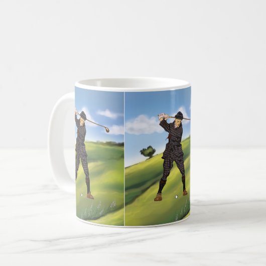  kijkperiode Golfer Grote Mok (Voorkant links)