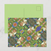 KIJKRABBIT EN BLUEBIRD IN SECRET GARDEN BRIEFKAART (Voorkant / Achterkant)