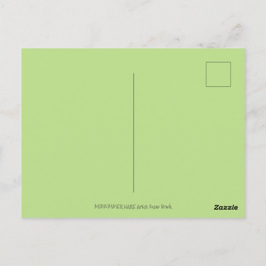 KIJKRABBIT EN BLUEBIRD IN SECRET GARDEN BRIEFKAART (Achterkant)