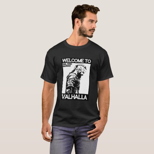 KIJKRAGNAR LOTHBROK - WELKOM TO VALHALLA - VIKIN T-SHIRT (Voorkant volledig)
