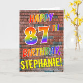 Kijkt de Graffiti Geïnspireerde Regenboog Kaart (Gele Bloem)