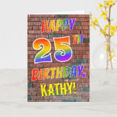 Kijkt de Graffiti Geïnspireerde Regenboog Kaart (Gele Bloem)