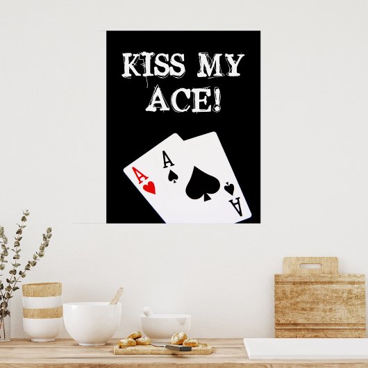 KIJKT MIJN ACE! Poster Poker (Keuken)