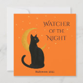 Kijkwijzer van de nacht - Halloween Black Cat Kaar (Voorkant)
