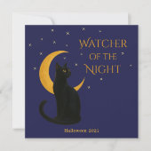 Kijkwijzer van de nacht - Halloween Black Cat Kaar (Voorkant)