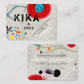 Kika en Coco goede Vibes Visitekaartje (Voorkant / Achterkant)