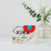 Kika en Coco goede Vibes Visitekaartje (Staand voorkant)