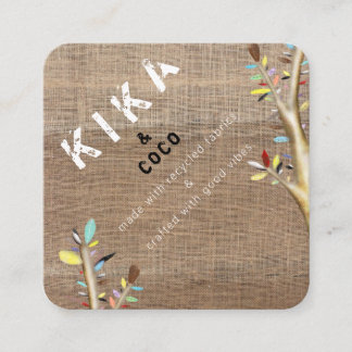 Kika en Coco good Vibes aarthy textures 2020 Vierkante Visitekaartje